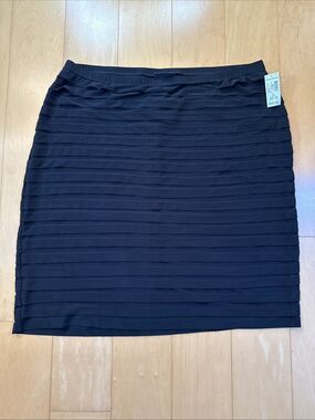 SEXY SKIRT Dress Barn Black Spandex Stretch Skirt Size 22 Womens Elastic Waist